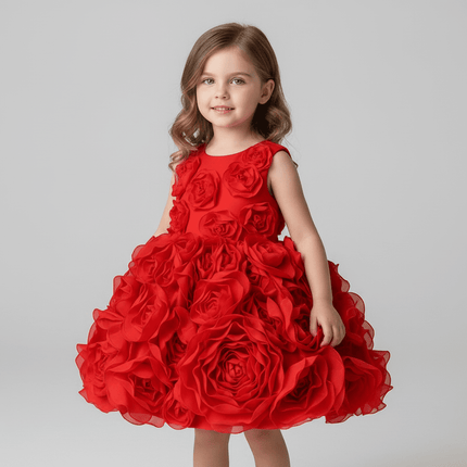 Eid Celebration Luxury One-Piece Dress for Young Girls - Elegant Birthday Party Outfit - Très Elite