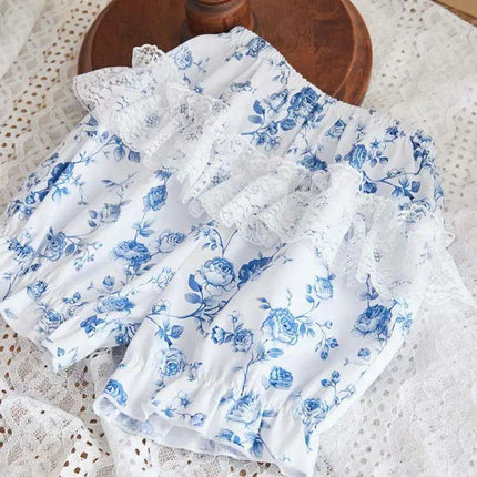 Eid Celebration Vintage Lace Bow Summer Dress Set for Girls - Très Elite