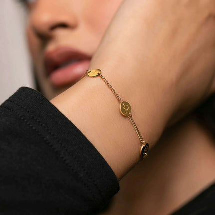 Eid Inspirational Arabic Bracelet - Symbols of Patience, Gratitude & Trust - Très Elite