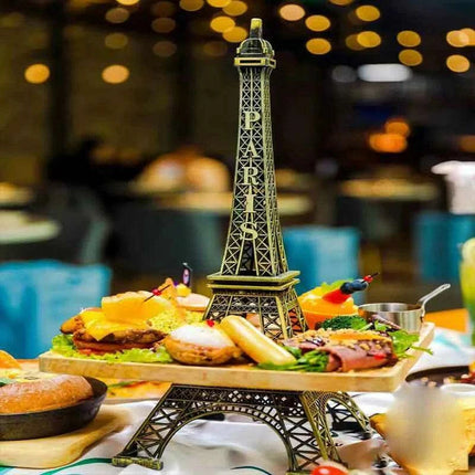 Eiffel Tower-Designed Stainless Steel Dessert and Snack Display Stand..