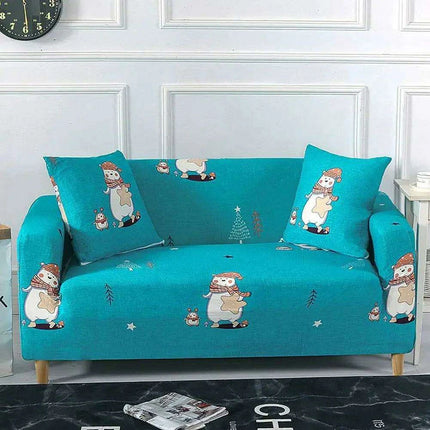 Elastic Stretch Sofa Slipcover for Loveseat and L-Shaped Sectional Couch Protection - Très Elite