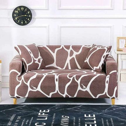Elastic Stretch Sofa Slipcover for Loveseat and L-Shaped Sectional Couch Protection - Très Elite