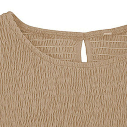 Elastic waist mid-length dress for casual vacation - Très Elite