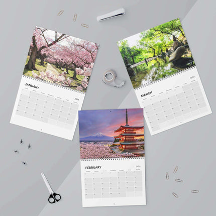 Elegance in Time: Premium Japanese Wall Calendar 2024 with Stunning Imagery - Très Elite