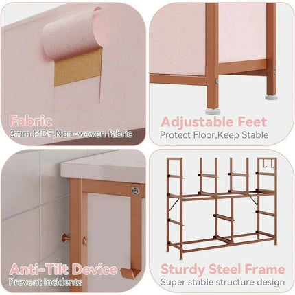 Elegant 10-Drawer Makeup Vanity with Side Pockets and Superior Stability - Très Elite