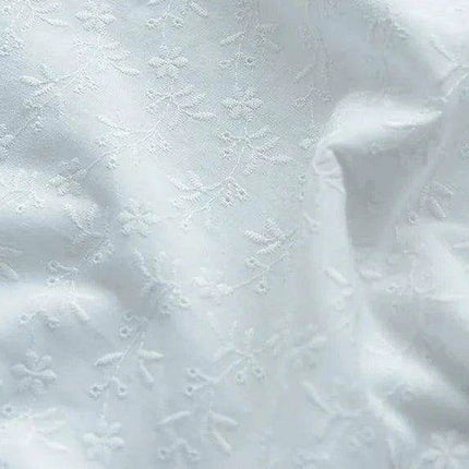 Elegant 100% Cotton White Lace Material..