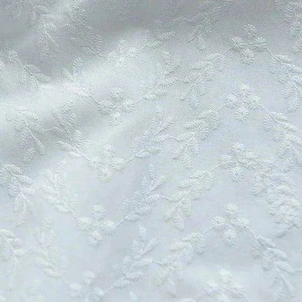 Elegant 100% Cotton White Lace Material..