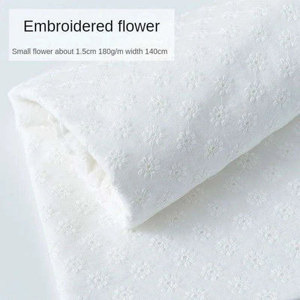 Elegant 100% Cotton White Lace Material - Très Elite
