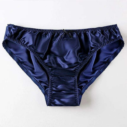 Elegant 100% Pure Silk Women's Large Size Seamless Bow-Detail Panties - Luxurious Breathable Lingerie - Très Elite