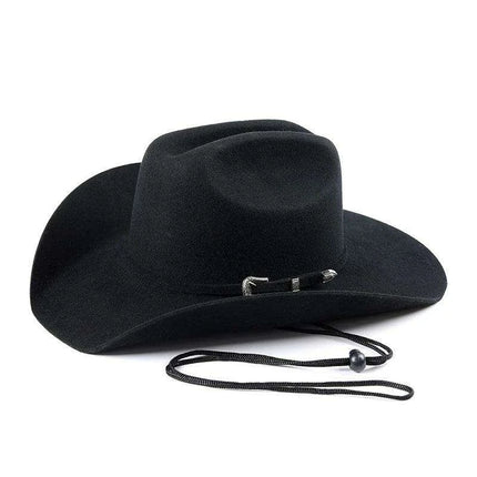 Elegant 100% Wool Cowboy Fedora Hat - XL Size with Unique Raw Edge Brim & Luxurious Satin Lining - Très Elite