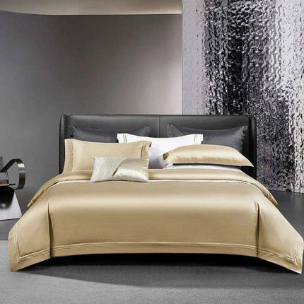 Elegant 1000TC Egyptian Cotton Silky Soft Embroidered Bedding Collection with Duvet Cover, Sheet, and Pillowcases - Très Elite