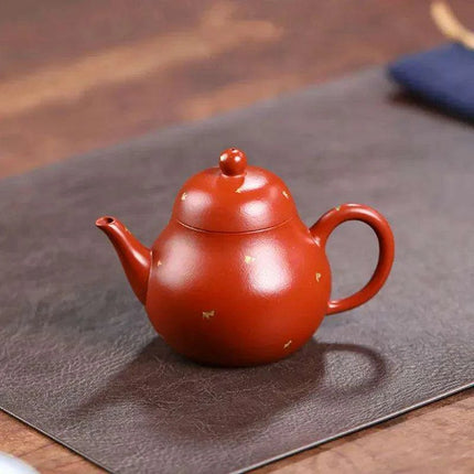 Elegant 120ml Authentic Yixing Purple Clay Teapot - Handcrafted Travel Tea Set - Très Elite