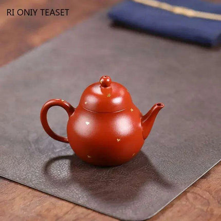 Elegant 120ml Authentic Yixing Purple Clay Teapot - Handcrafted Travel Tea Set - Très Elite