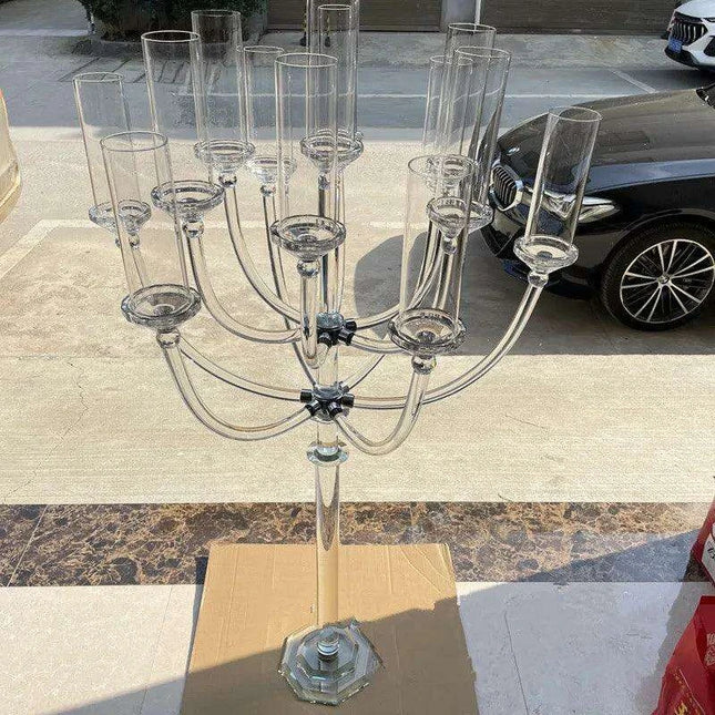 Elegant 13-Arm Crystal Candle Holder - Très Elite