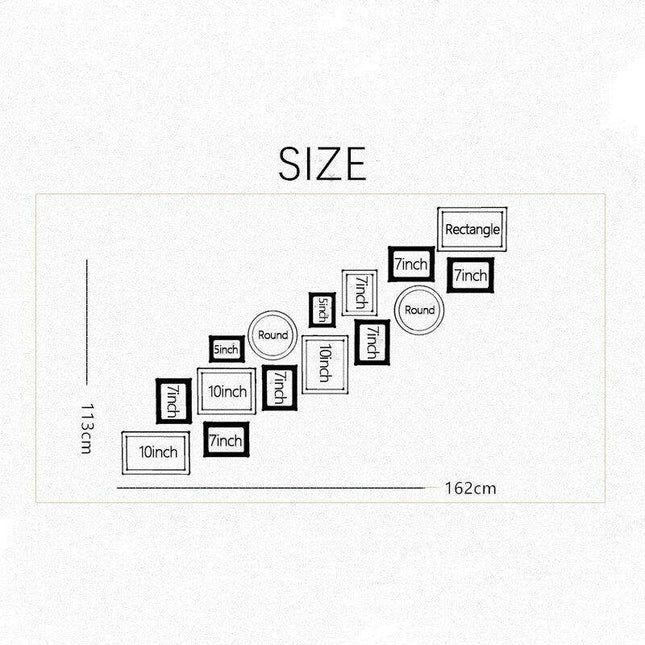 Elegant 15-Piece Modern Wall Frame Set for Stylish Home Decor