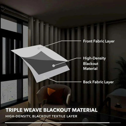 Elegant 15ft x 9ft Thermal Room Divider Curtain for Stylish Spaces..