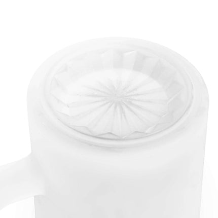 Elegant 16oz Valentine Red Heart Frosted Glass Beer Mug - For the Sophisticated Enthusiast - Très Elite