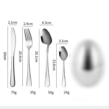 Elegant 24-Piece Golden Egg Design Stainless Steel Cutlery Set- Très Elite- Très Elite