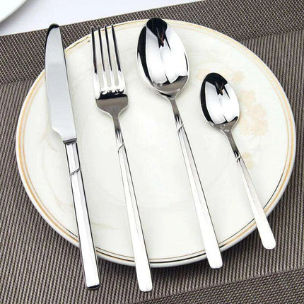 Elegant 24-Piece Stainless Steel Flatware Set for Upscale Dining Experiences - Très Elite
