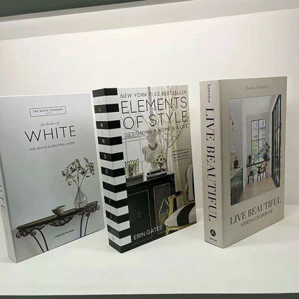 Elegant 3-Piece Decorative Faux Book Set for Home Décor - Très Elite