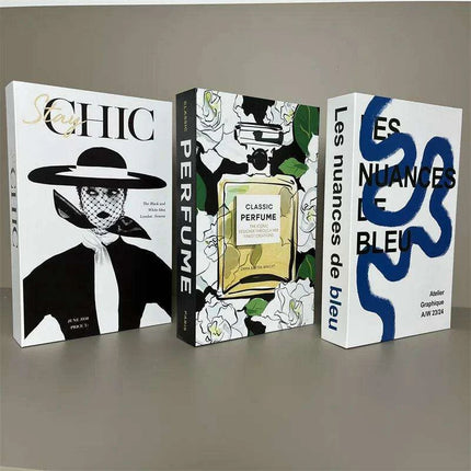 Elegant 3-Piece Decorative Faux Book Set for Home Décor - Très Elite