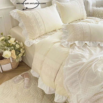 Elegant 3-Piece Lace Bedding Set with Pillowcases - Très Elite