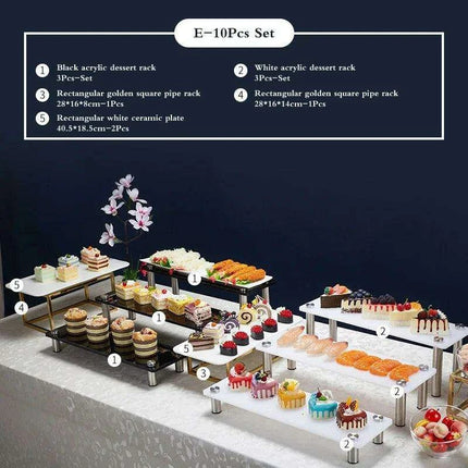 Elegant 3-Tier Acrylic Dessert Display Stand for Celebrations and Gatherings - Très Elite