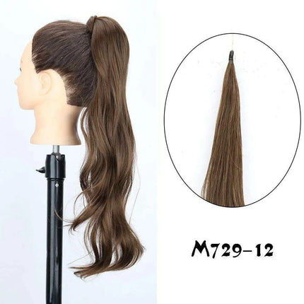 Elegant 30-Inch Wavy Synthetic Hair Extension Ponytail for Effortless Glam - Très Elite