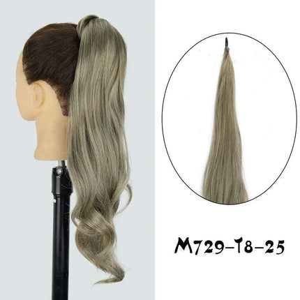 Elegant 30-Inch Wavy Synthetic Hair Extension Ponytail for Effortless Glam - Très Elite
