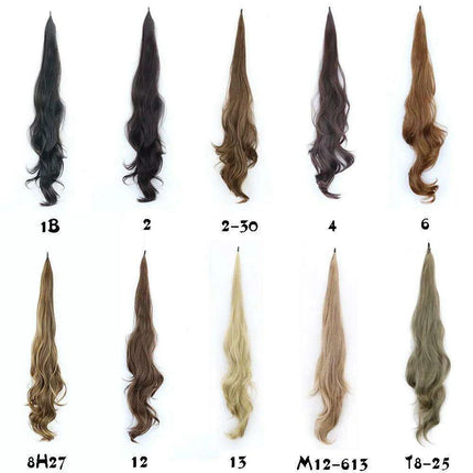 Elegant 30-Inch Wavy Synthetic Hair Extension Ponytail for Effortless Glam - Très Elite