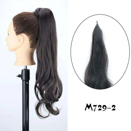 Elegant 30-Inch Wavy Synthetic Hair Extension Ponytail for Effortless Glam - Très Elite
