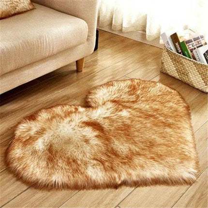 Elegant 30x40CM Plush Faux Wool Area Rug