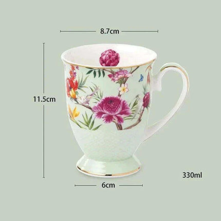 Elegant 330ml Premium Bone China Tea and Coffee Mugs - Très Elite