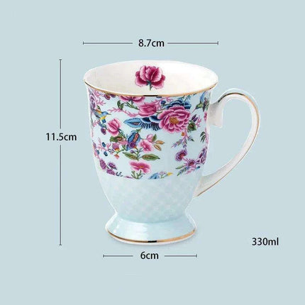 Elegant 330ml Premium Bone China Tea and Coffee Mugs - Très Elite