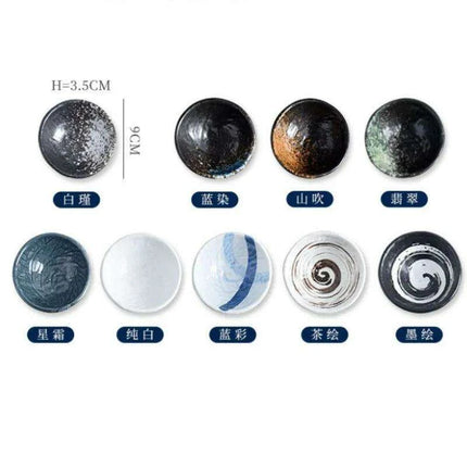 Elegant 3.5 Inch Handcrafted Japanese Ceramic Snack Bowl – Vintage Stoneware Dipping Dish - Très Elite