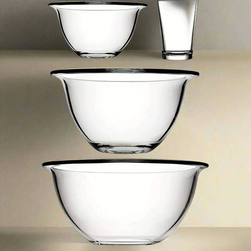 Elegant 4-Piece Pasabahce Serving Bowl Set with Measuring Cup for Stylish Entertaining - Très Elite