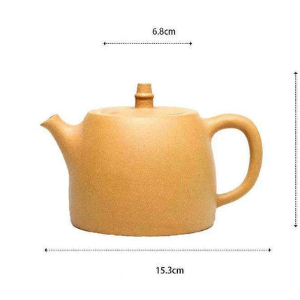 Elegant 460ML Yixing Zisha Clay Teapot with Gold Accents for Tea Enthusiasts..