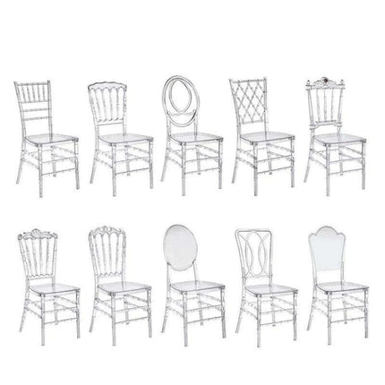 Elegant 50-Piece Clear Acrylic Chiavari Chairs for Sophisticated Celebrations - Très Elite