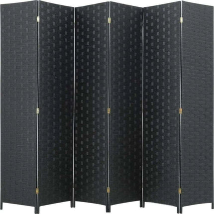 Elegant 6-Panel Wooden Folding Screen - Versatile Room Partition - Très Elite