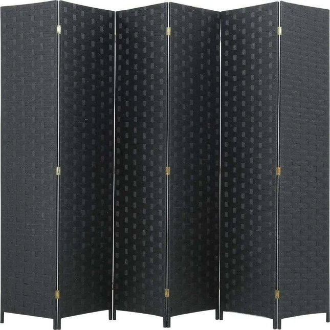 Elegant 6-Panel Wooden Folding Screen - Versatile Room Partition - Très Elite
