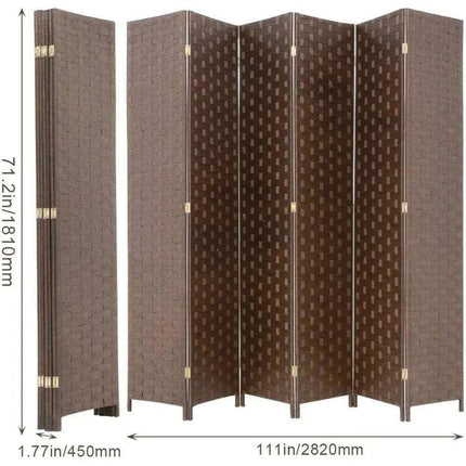 Elegant 6-Panel Wooden Folding Screen - Versatile Room Partition - Très Elite