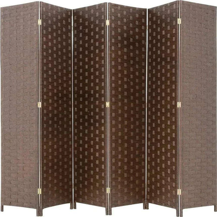 Elegant 6-Panel Wooden Folding Screen - Versatile Room Partition - Très Elite