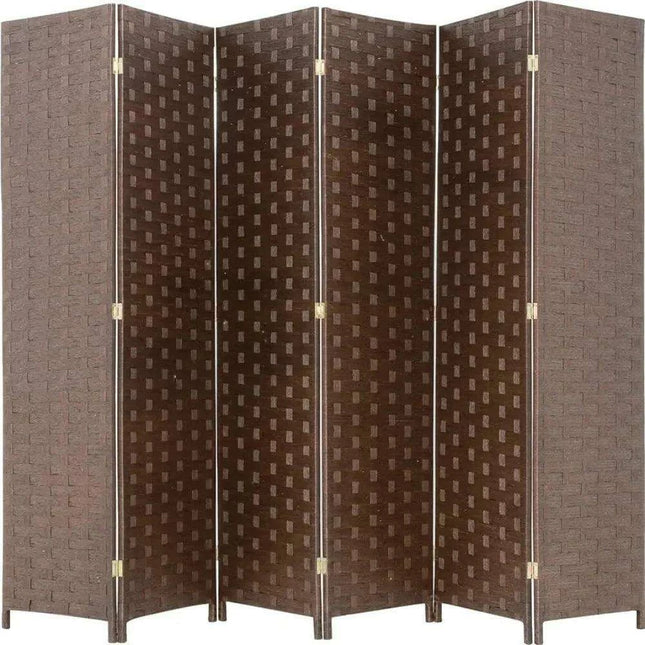 Elegant 6-Panel Wooden Folding Screen - Versatile Room Partition - Très Elite