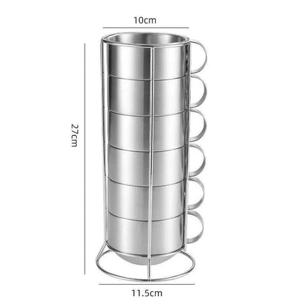 Elegant 6-Piece Set of Insulated Stainless Steel Tea Mugs for Home and Social Gatherings. Uncategorized elegant-6-piece-set-of-insulated-stainless-steel-tea-mugs-for-home-and-social-gatherings Kitchen & Dining›Tabletop›Glassware & Drinkware›Cups, Mugs & Saucers›Thermoses & Travel Mugs›Camping Mugs