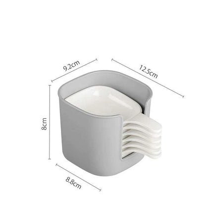 Elegant 7-Piece White Seasoning Dish Set with Organizing Box for Stylish Dining - Très Elite