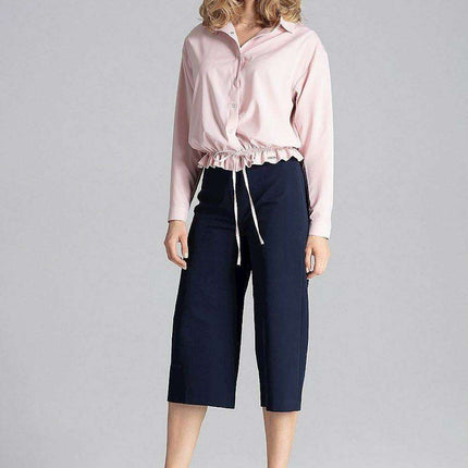 Elegant 7/8 Wide-Leg Trousers for Women with Chic Design - Très Elite
