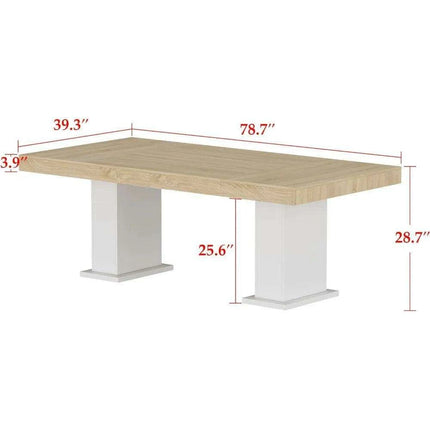 Elegant 78.7" Modern Rectangular Dining Table - Très Elite