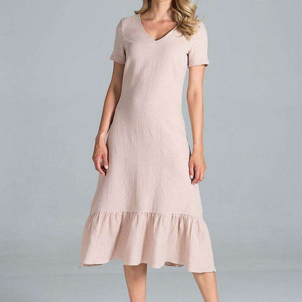 Elegant A-Line Midi Dress - Très Elite