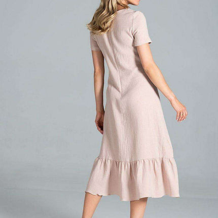 Elegant A-Line Midi Dress - Très Elite