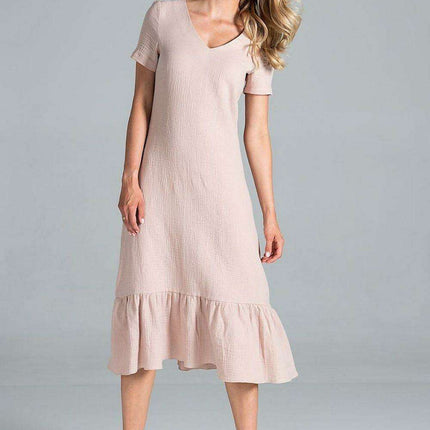 Elegant A-Line Midi Dress - Très Elite